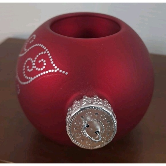 New In Box Partylite Bright Red Christmas Ornament Tealight Holder P91001 - Picture 4 of 10